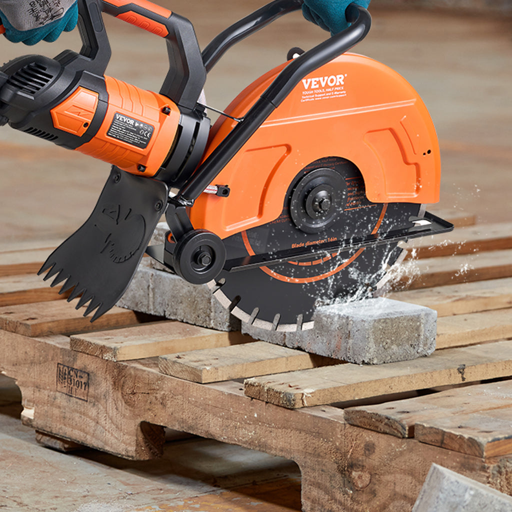 VEVOR 16" Electric Concrete Saw – 3200W Wet Cutting Circular Saw with Adjustable Depth