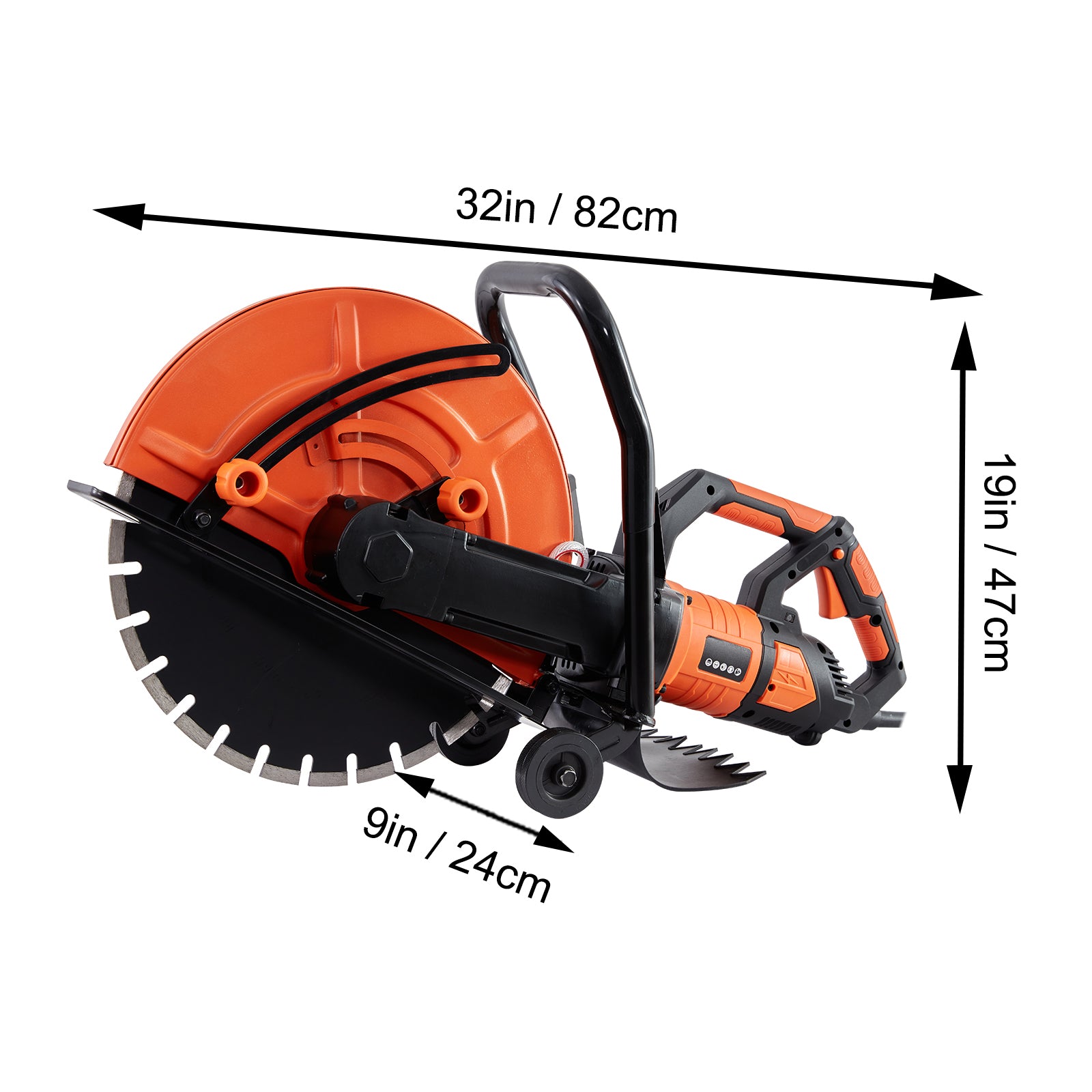VEVOR 16" Electric Concrete Saw – 3200W Wet Cutting Circular Saw with Adjustable Depth