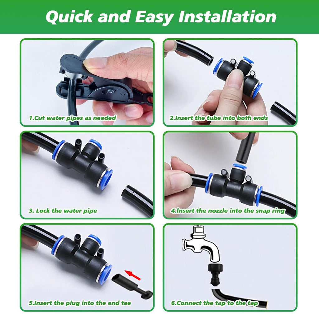 Complete Drip Irrigation System for Lawn, Yard & Plants